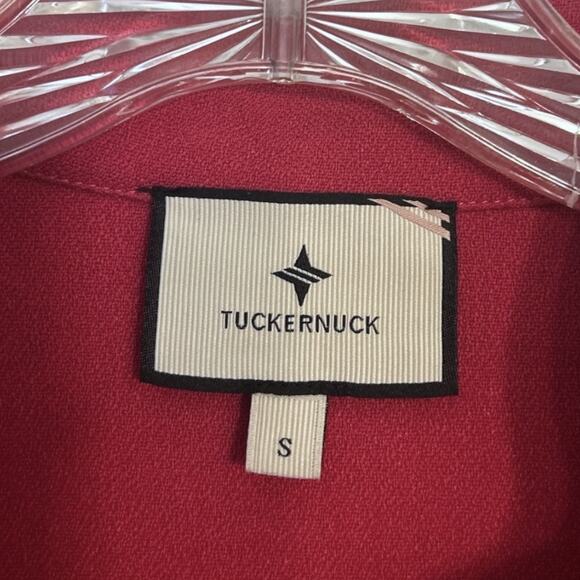 Tuckernuck Avery Mini Dress Stretch Crepe Women's S Pink Hidden Button Placket - Picture 3 of 6